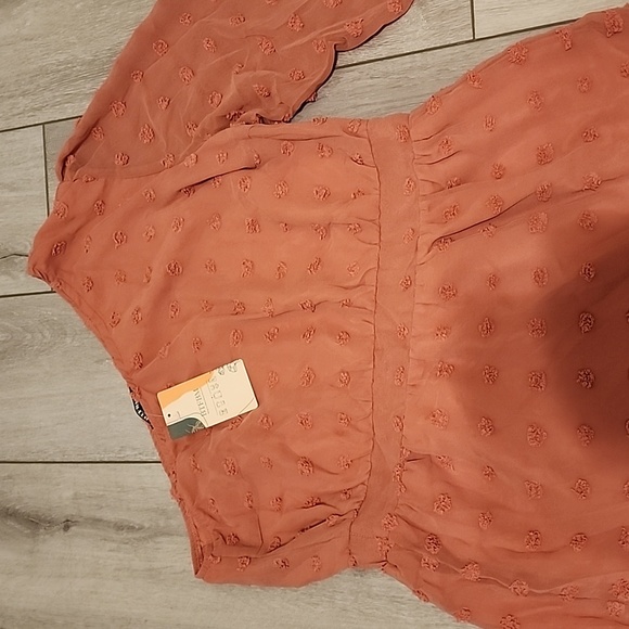 BTFBM One Shoulder Swiss Dot Dress NWT - Picture 4 of 5